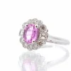 Bague saphir rose et diamants