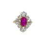 Bague saphir rose et diamants
