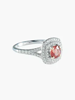 Bague Saphir rose et Diamants
