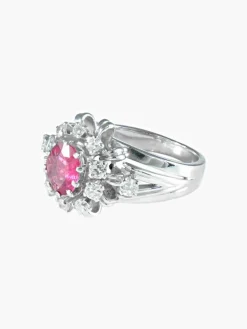 Bague Saphir rose et Diamants
