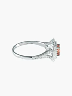 Bague Saphir rose et Diamants