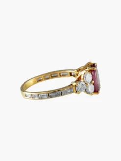 Bague Saphir rose et Diamants