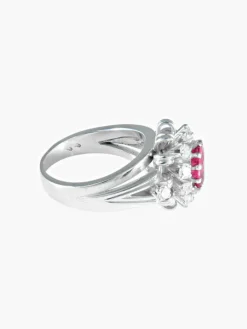 Bague Saphir rose et Diamants