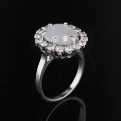 Bague saphir étoilé et diamants