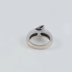 Bague Saphir Trillion Diamants