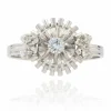 Bague saphirs blancs rétro