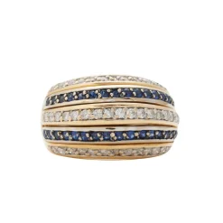 Bague saphirs diamants