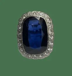 BAGUE SAPHIRS DIAMANTS