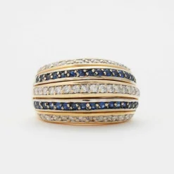 Bague saphirs diamants