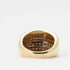 Bague saphirs diamants