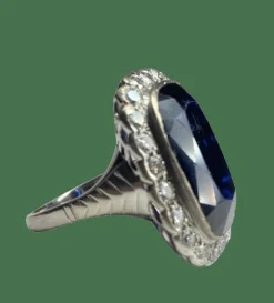 BAGUE SAPHIRS DIAMANTS