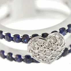Bague saphirs diamants