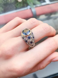 Bague Saphirs et Diamants