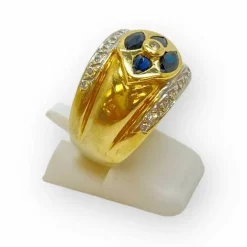 Bague saphirs et diamants