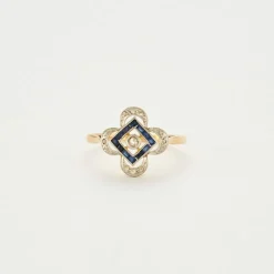 Bague saphirs et diamants