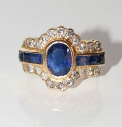Bague Saphirs Et Diamants