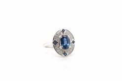 Bague saphirs et diamants en or blanc 18k