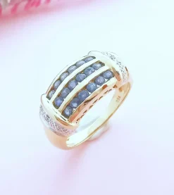 Bague Saphirs et Diamants Or
