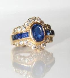 Bague Saphirs Et Diamants