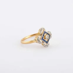 Bague saphirs et diamants