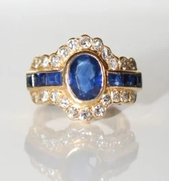Bague Saphirs Et Diamants