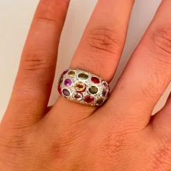 Bague Saphirs Multicolores