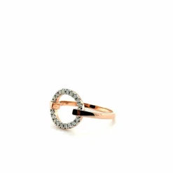 Bague Saturne Or Rose et Diamants