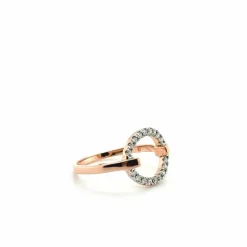Bague Saturne Or Rose et Diamants