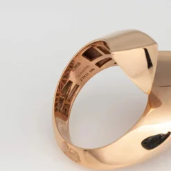 Bague sculpturale Bypass Estate 18k Or Rose Large Cocktail Band Bijoux