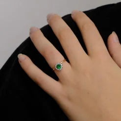 Bague Selim Mouzannar grenat tsavorite & diamants