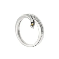 Bague serpent diamants