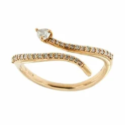 Bague serpent avec diamants
