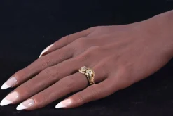 Bague serpent diamants