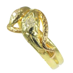 Bague serpent diamants