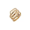 Bague serpent en or jaune et rubis
