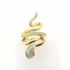 Bague serpent or & diamants