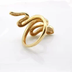 Bague serpent or & diamants