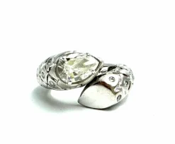 Bague serpent Or blanc Diamant