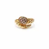 Bague serpent or et diamants