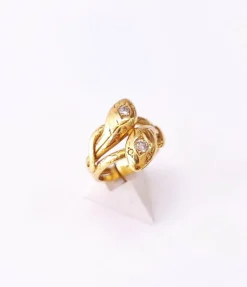 Bague serpent or et diamants