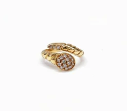 Bague serpent or et diamants