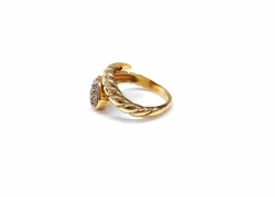 Bague serpent or et diamants