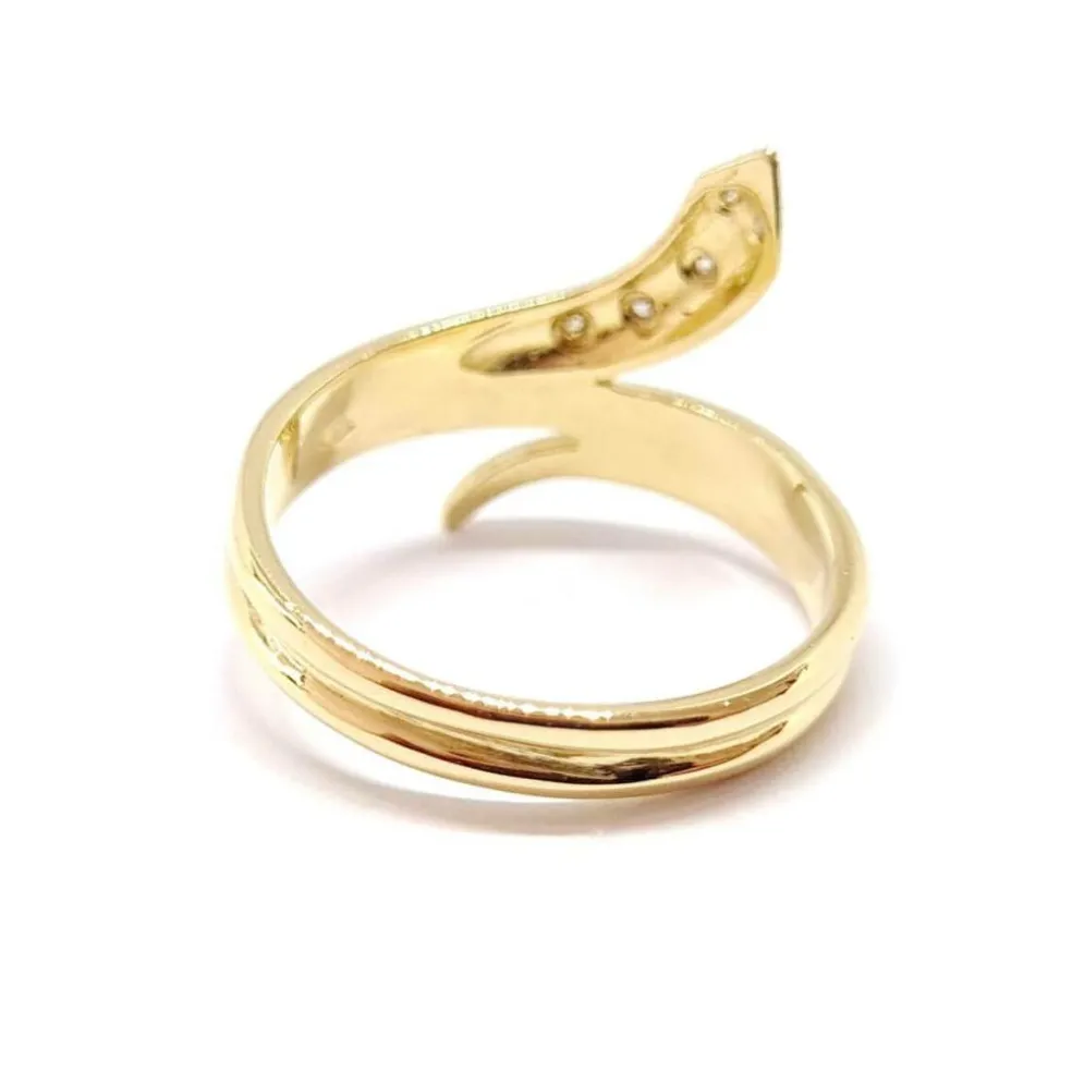 Bague serpent or jaune 18 carats diamants
