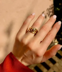 Bague Serpent or jaune Tourmaline