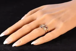 Bague Serpent Victorienne : Un Trio Symbolique en Or