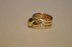 Bague serpent victorienne en or jaune avec diamant