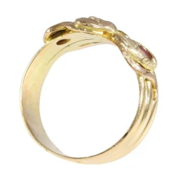 Bague Serpent Victorienne : Un Trio Symbolique en Or