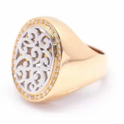 Bague SIGNAL en or bicolore et diamants