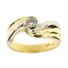 Bague solitaire 2 ors diamant 0,30 ct