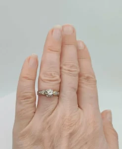 Bague solitaire 2 Ors Diamant